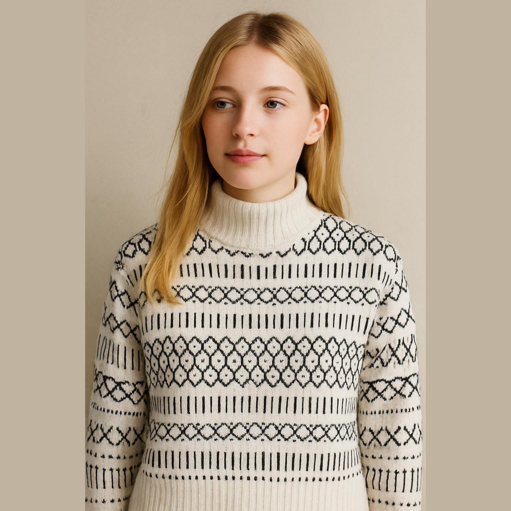 Rachel Zoe Black and White Knit Sweater